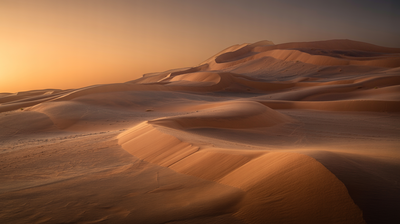 Dunas del Sáhara al atardecer